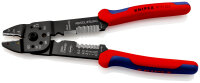 KNIPEX 97 21 215 Crimpzange mit Mehrkomponenten-Hüllen schwarz lackiert 230 mm