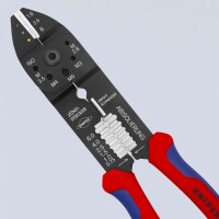 KNIPEX 97 21 215 Crimpzange mit Mehrkomponenten-Hüllen schwarz lackiert 230 mm