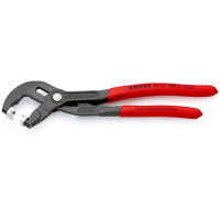 KNIPEX 85 51 180 C Schlauchschellenzange für Click-Schellen mit rutschhemmendem Kunststoff überzogen grau atramentiert 180 mm