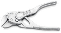 KNIPEX 86 04 100 Zangenschlüssel XS Zange und Schraubenschlüssel in einem Werkzeug aufgeprägte, raue Oberfläche verchromt 100 mm