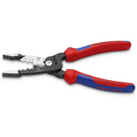 KNIPEX 13 72 200 ME Multifunktions-Elektrikerzange Multifunktions-Elektrikerzangen metrisches Modell mit Mehrkomponenten-Hüllen schwarz atramentiert 200 mm