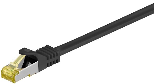 goobay RJ-45 Netzwerkkabel 0,25 m schwarz bis zu 10,00 Gbit/Sek. bis zu 500 MHz