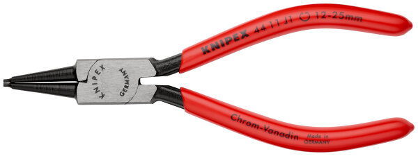 KNIPEX 44 11 J1 Sicherungsringzange für Innenringe in Bohrungen mit Kunststoff überzogen schwarz atramentiert 140 mm