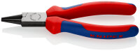 KNIPEX 22 02 160 Rundzange mit Mehrkomponenten-Hüllen schwarz atramentiert 160 mm