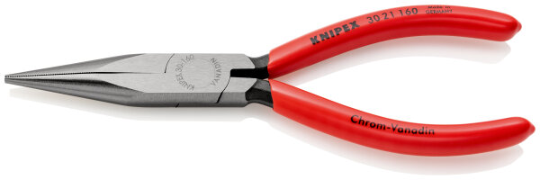 KNIPEX 30 21 160 Langbeckzange mit Kunststoff überzogen schwarz atramentiert 160 mm