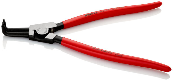 KNIPEX 46 21 A41 Sicherungsringzange für Außenringe auf Wellen mit Kunststoff überzogen schwarz atramentiert 300 mm