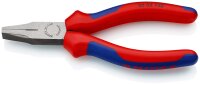 KNIPEX 20 02 140 Flachzange mit Mehrkomponenten-Hüllen schwarz atramentiert 140 mm