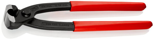 KNIPEX 10 98 I220 Ohrklemmenzange mit Kunststoff überzogen schwarz atramentiert 220 mm