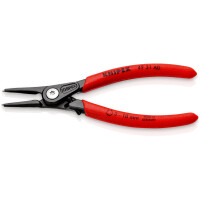 KNIPEX 49 31 A0 Präzisions-Sicherungsringzange für Außenringe auf Wellen mit Überdehnungsschutz mit rutschhemmendem Kunststoff überzogen grau atramentiert 140 mm