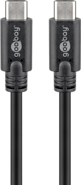 goobay USB C Kabel 1,0 m schwarz