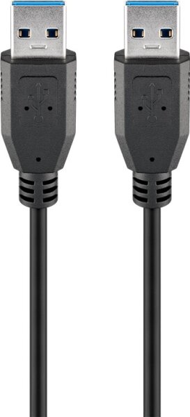 goobay USB 3.0 A Kabel 1,8 m schwarz