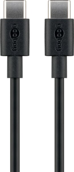 goobay USB C Kabel 0,5 m schwarz