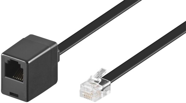 goobay RJ-12 Kabel 10,0 m schwarz