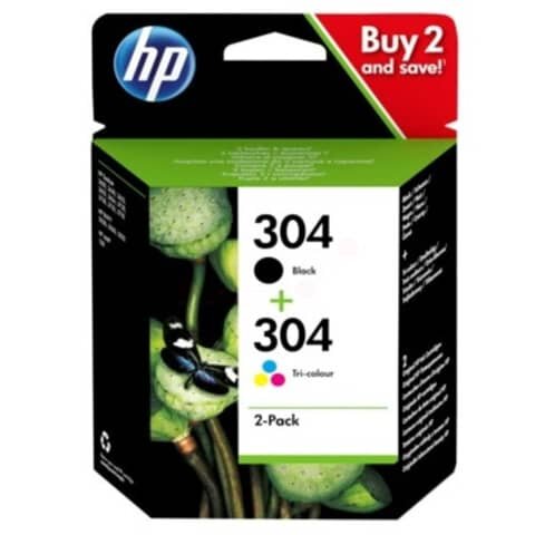 HP 304 (3JB05AE) schwarz, color Druckerpatronen, 2er-Set