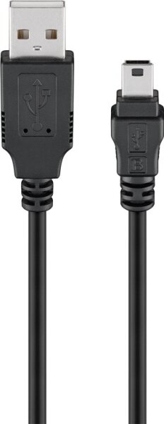 goobay USB 2.0 A/Mini USB 2.0 B Kabel 1,8 m schwarz