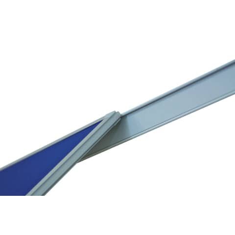 Wandschienen-Set PRO, inklusive Magnethaftband, Metall, 1500 x 60 mm, silber