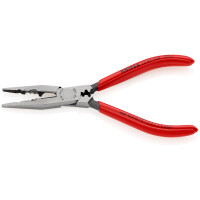 KNIPEX 13 01 160 Verdrahtungszange mit Kunststoff überzogen schwarz atramentiert 160 mm