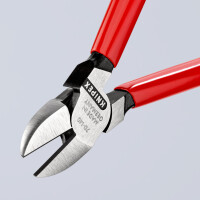 KNIPEX 70 01 140 Seitenschneider mit Kunststoff überzogen schwarz atramentiert 140 mm