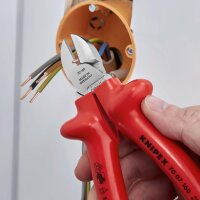 KNIPEX 70 07 160 Seitenschneider tauchisoliert, VDE-geprüft verchromt 160 mm