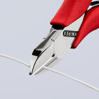 KNIPEX 77 11 115 Elektronik-Seitenschneider mit rutschhemmendem Kunststoff überzogen 115 mm