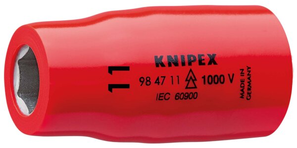 KNIPEX 98 47 11 Steckschlüsseleinsatz für Sechskantschrauben mit Innenvierkant 1/2" 54 mm