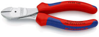 KNIPEX 74 05 160 Kraft-Seitenschneider mit Mehrkomponenten-Hüllen verchromt 160 mm