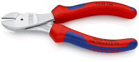 KNIPEX 74 05 160 Kraft-Seitenschneider mit Mehrkomponenten-Hüllen verchromt 160 mm