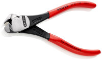 KNIPEX 67 01 160 Kraft-Vornschneider mit Kunststoff überzogen schwarz atramentiert 160 mm