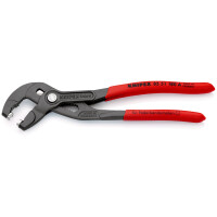 KNIPEX 85 51 180 A Federbandschellenzange mit rutschhemmendem Kunststoff überzogen grau atramentiert 180 mm