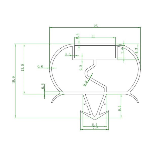 Gummidichtung Glas-Tür für THL650/1410