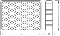 Gummiauflage 02 für Hebebühnen, 160 x 120 x 30 mm