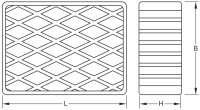 Gummiauflage 04 für Hebebühnen, 160 x 120 x 60 mm