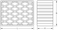 Gummiauflage 05 für Hebebühnen, 160 x 120 x 80 mm