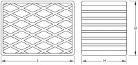 Gummiauflage 06 für Hebebühnen, 160 x 120 x 100 mm