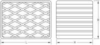 Gummiauflage 07 für Hebebühnen, 160 x 120 x 115 mm