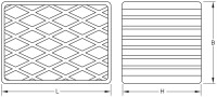 Gummiauflage 10 für Hebebühnen, 160 x 120 x 85 mm