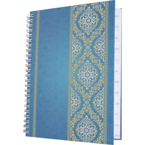 Notizbuch mit Register A-Z "Blue Orient", DIN A5, 48 Blatt