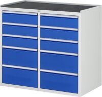 Schubladenschrank LL7.4, B1145xT650xH1035mm, MT-Top-25mm,...