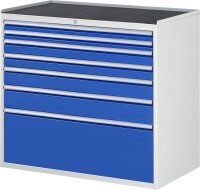 Schubladenschrank XXL7.9, B1145xT650xH1035mm, MT-Top-25mm, 7xSchublade-TA