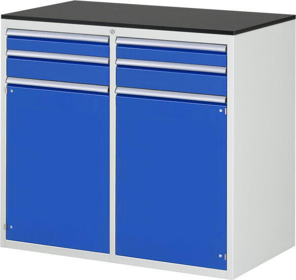 Schubladenschrank LL7.12, B1145xT650xH1030mm, M-Top-22mm, 4xSchublade-VA, 2xTür