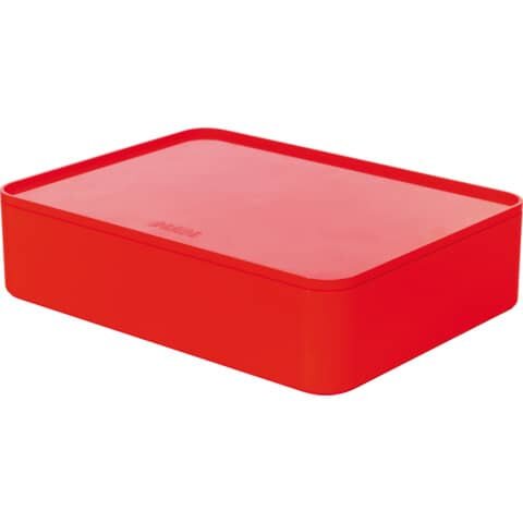 SMART-ORGANIZER ALLISON Utensilienbox mit Innenschale und Deckel - snow white/cherry red