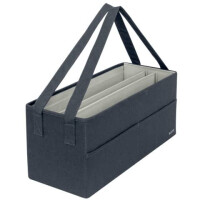 6444 Tasche Hot Desking Stoff - samtgrau, 3 Fächer, Stoff