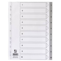 Zahlenregister - 1 - 10, PP, A4, 10 Blatt + Indexblatt, grau