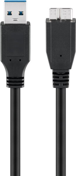 USB 3.0-SuperSpeed-Kabel, Schwarz