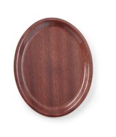 Serviertablett Woodform, oval, HENDI, Mahagoni, 230x160mm