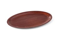 Serviertablett Woodform, oval, HENDI, Mahagoni, 230x160mm
