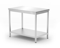 Mitteltisch mit Ablage – verschraubt, Tiefe 600 mm, HENDI, Kitchen Line, 1200x600x(H)850mm