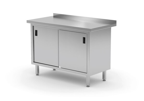 Wandtischschrank mit Schiebetüren – verschweißt, HENDI, Profi Line, 800x600x(H)850mm