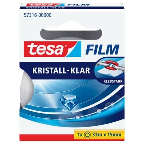 tesafilm® Kristall-Klar, PP, 33 m x 15 mm