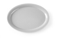 Fast-Food-Tablett Schwarz oval 265x195 mm PP